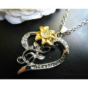 1 PC NEW SUNFLOWER FLOWER  Necklace Music Note You Are My Sunshine Daisy Love